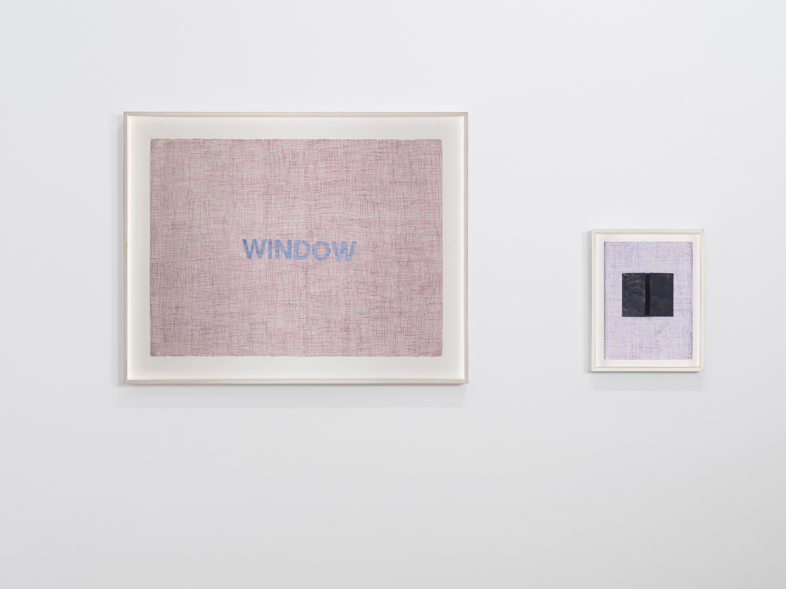 "Window", 2019, Watercolour and collage on paper, left panel: 56 x 76 cm (framed: 71 x 90 cm), right panel: 31 x 23 cm (framed: 37 x 29,5 cm)