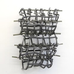 "Smoke", 2017, Resin, wool ribbon 85 x 76 x 33 cm