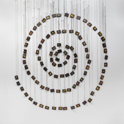 "La Spirale Amoureuse", 1991, 98 Framed watercolours, 8 x 6 cm each, 264 x 191 cm