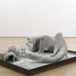 Last night’s dough, 2016, Resin, talc powder, painted wood, 60 x 157 x 118 cm