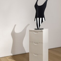 One Piece on Erik (Off_Shore), 2017, Aluminium, Volkswagen car paint, Ikea Erik drawer 197 x 51 x 41 cm 2017 © Photography Boris Kirpotin, March 2017 Athens, Greece