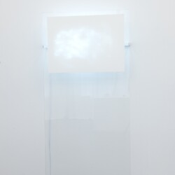 Grattage, 2016, Crystal paper, iron brackets and electrical system 187,5 x 86 x 16,2 cm