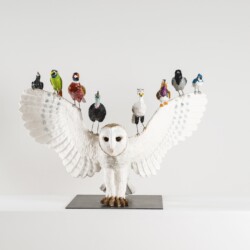 Owl, 2016, Glazed ceramic 58 x 88 x 47 cm © Photography Boris Kirpotin, February 2016 Athens, Greece