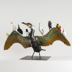 Cormorane, 2016, Glazed ceramic 55 x 107 x 50 cm © Photography Boris Kirpotin, February 2016 Athens, Greece