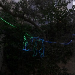 Da Cosa Nasce Cosa, 2016, Optic fibers, projectors Variable dimensions