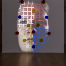 SUB#, 2015, Blown glass, video projector, sound Unique Variable dimensions