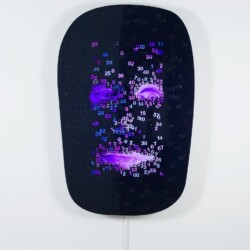 NUM, 2015, Polychromed aluminum, LCD screen, media player, sound Unique 134,5 x 87,5 x 9,5 cm