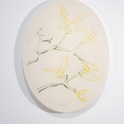 "Blumenoval", 2014, Glazed ceramic 72 x 55 x 4 cm
