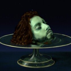 Lady Gaga:The Head of Saint John the Baptist (Ursa Major), 2013, High Definition Video, 20" LCD Monitor/digital player/speaker Ed. of 2 AP 2