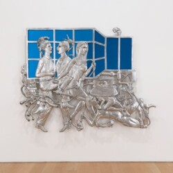 Home Sweet Home, 2014, Aluminum, thread, color pigment, acrylic mirror 2/2 (Edition of 2 + 1 AP, all in aluminum) 182 x 230 cm c
