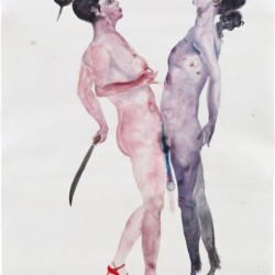 Expanded Dream #3, 2012, Watercolour on paper Unique 200 x 100 cm