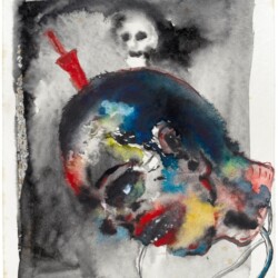 Never Give Up, 2014, Watercolour on paper Unique 40,5 x 32,5 cm