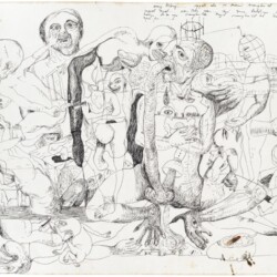My Landscape #1, 2014, Pen on paper Unique 32 x 40,5 cm