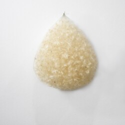 Samenbeutel (Seed Bag), 2014, Net, thistle seeds 35 x 28 x 15 cm
