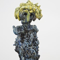 detail from "Personnage II", 2014, Glazed ceramic 174 x 37 x 40 cm