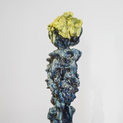 detail from "Personnage II", 2014, Glazed ceramic 174 x 37 x 40 cm