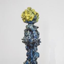 detail from "Personnage II", 2014, Glazed ceramic 174 x 37 x 40 cm