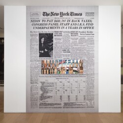 This American Dream, 2013, Oil paint and archival digital inkjet print on canvas over photo mural Overall dimensions variable (painting: 45 x 135 cm)