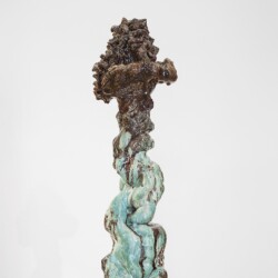 detail from "Personnage III", 2014, Glazed ceramic 186 x 33 x 35 cm