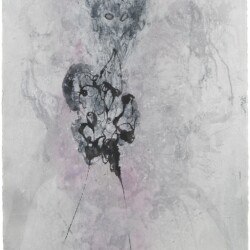 "Ex Harlequin", 2013, Ink and mixed media on paper 84, 5 x 65 x 4 cm (framed)