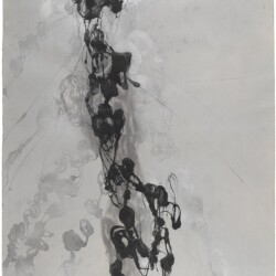 "Smelting Figure", 2013, Ink and mixed media on paper 130 x 89 x 4,5 cm (framed)