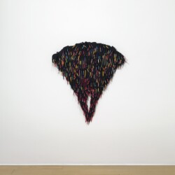 "Le Buisson Ardent", 2008, Gloves, colour pencils 115 x 105 cm