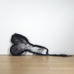 "Sexe au repos", 2010, Metal wire, nets 125 x 70 x 25 cm
