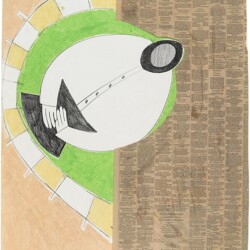 4th Street and Avenue B, (II) 1990, Colour pencil, graphite and newsprint on paper 67 x 53 cm