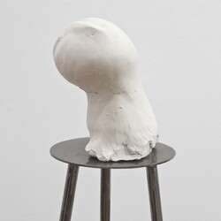 Untitled, 1980's-1990's, white raw clay 28 x 20 x 12 cm