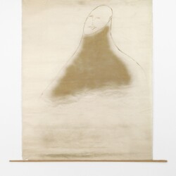 Untitled, undated, mixed media on rice paper 169 x 160 cm