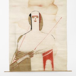 Untitled, undated, mixed media on rice paper 170 x 154 cm