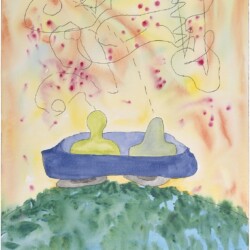 Walky Talky, 2013, Tempera on paper, 61 x 45,5 cm