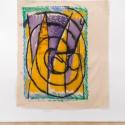Mario Merz, Untitled, 1990, Mixed media on canvas 288 x 242 cm