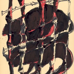 Untitled, 1990, Mixed media on paper 56 x 42 cm Framed: 70,5 x 56,5 cm