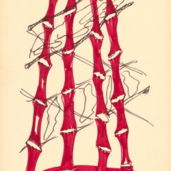 Untitled, 1990, Mixed media on paper 56 x 42 cm Framed: 70,5 x 56,5 cm