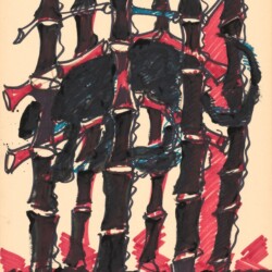 Untitled, 1990, Mixed media on paper 56 x 42 cm Framed: 70,5 x 56,5 cm
