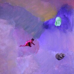 "Call Drop", 2011, Acrylic and photo collage on paper 43 x 35,5 cm 17 x 14 inches (framed: 71 x 61 cm /28 x 24 inches)