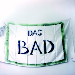 "Das Bad", 1984, Print on white satin 83 x 135 cm