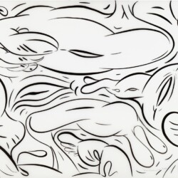 Untitled A, 2004, Ink on acetate 47,5 x 60 cm