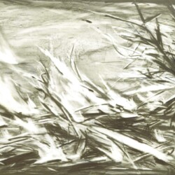 Hamlet machine: scene III(003) 29/4/1986, 1986, charcoal,color pencil on paper 76,5 x 112cm