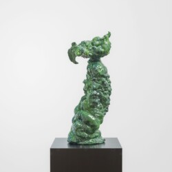 "Dance Me Swamply", 2017, Glazed ceramic on steel pedestal 63 x 27 x 21 cm pedestal:110 x 38 x 38 cm