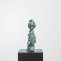 Not Yet Titled, 2017, Glazed ceramic on steel pedestal 51 x 19 x 14 cm pedestal: 110 x 38 x 38 cm