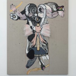 Real Somethings (Arbalette), 2017, Pencil, oil paint on canvas 196 x 156 cm
