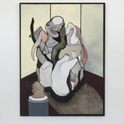 Real Somethings (Ding), 2017, Pencil, oil paint on canvas 196 x 147 cm