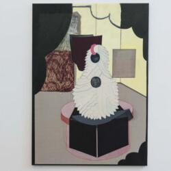 Real Somethings (Hook), 2017, Pencil, oil paint on canvas 196 x 140 cm
