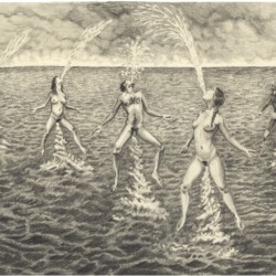 They became pipes, for the sea to come through 2011, Pencil on paper 21 x 29 cm