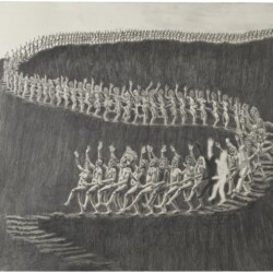 Locomotion, 2012, Pencil on paper 34,5 x 50 cm