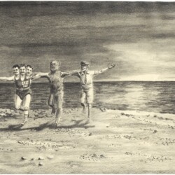 Sirtaki in the sunset, 2012, Pencil on paper, 21 x 30 cm