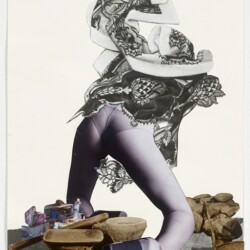 Ariel (collant), 2012-2013, Collage on paper 36,5 x 28,5 cm (framed)
