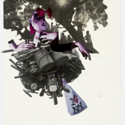 Ariel (bow tie), 2012-2013, Collage on paper 36,5 x 28,5 cm (framed)